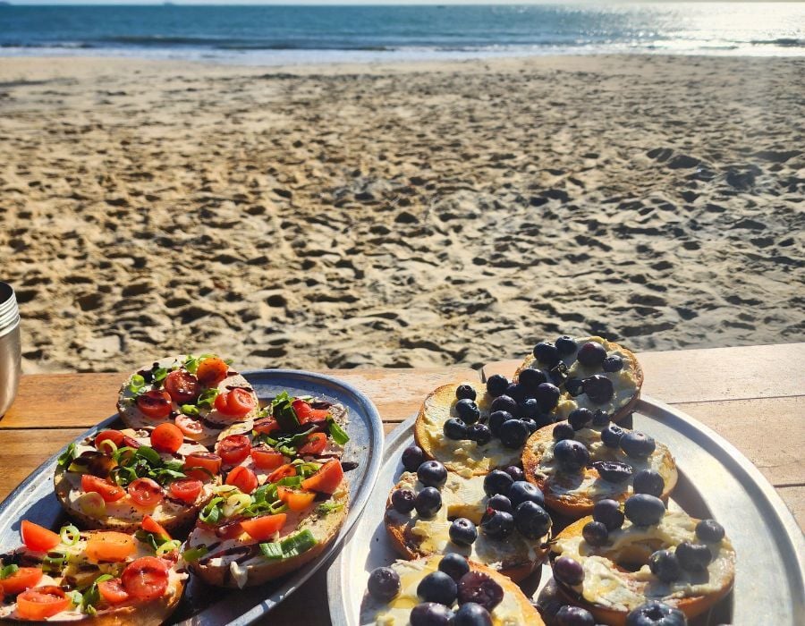 Food on the beach