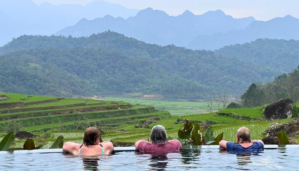 Enjoying the views at Pu Luong