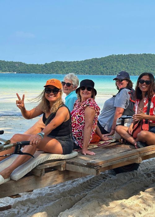 Ladies relaxing on the beach-1